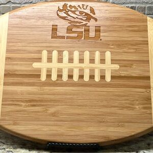 Picnic Time LSU Tigers Bamboo Football Serving or Cutting Board.